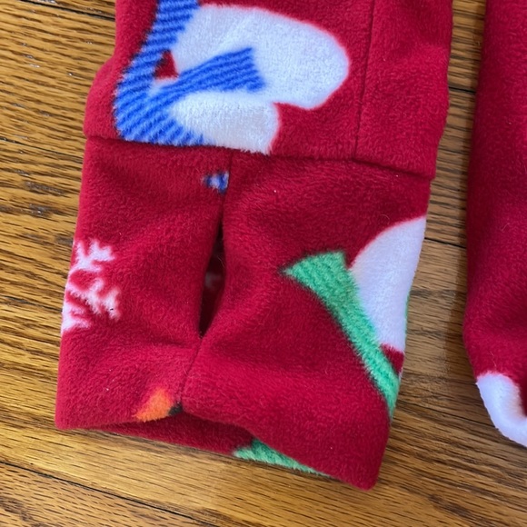 Hoodie-Footie Red Fleece Onesie - Picture 8 of 8